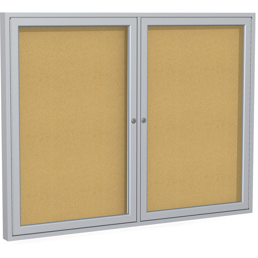 Ghent 2-Door Enclosed Bulletin Board - Right