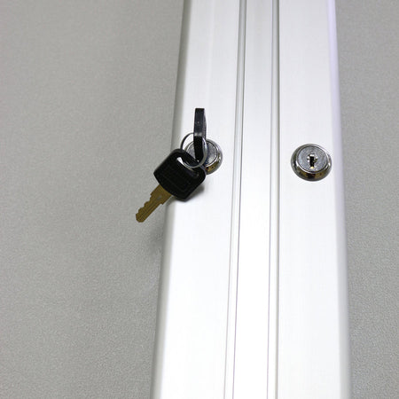Ghent 2 Door Enclosed Vinyl Bulletin Board with Satin Frame - Alternate-Image2