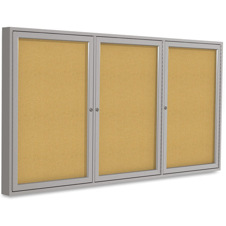Ghent 3-door Enclosed Cork Bulletin Board - 2000