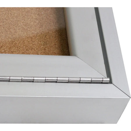 Ghent 3 Door Enclosed Cork Bulletin Board - 48’’x96’’ - Illuminated Locking Tamper Proof - Boards