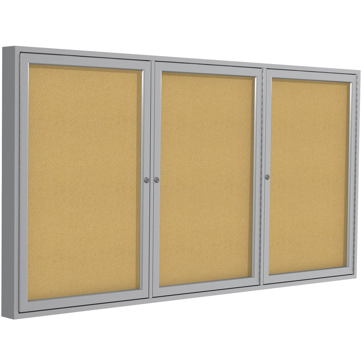 Ghent 3-Door Enclosed Indoor Bulletin Board - 2000