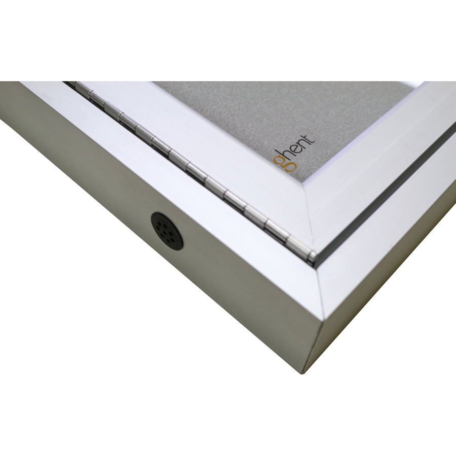 Ghent 3 Door Enclosed Vinyl Bulletin Board with Satin Frame - Alternate-Image1