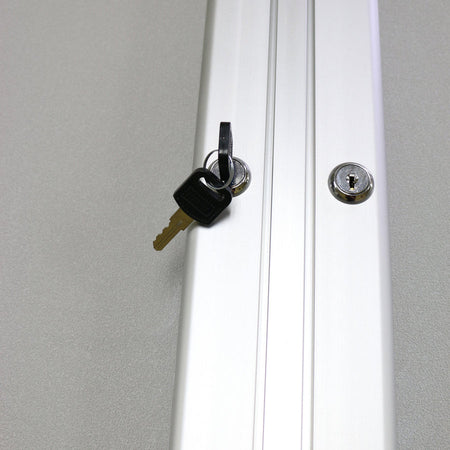 Ghent 3 Door Enclosed Vinyl Bulletin Board with Satin Frame - Alternate-Image2