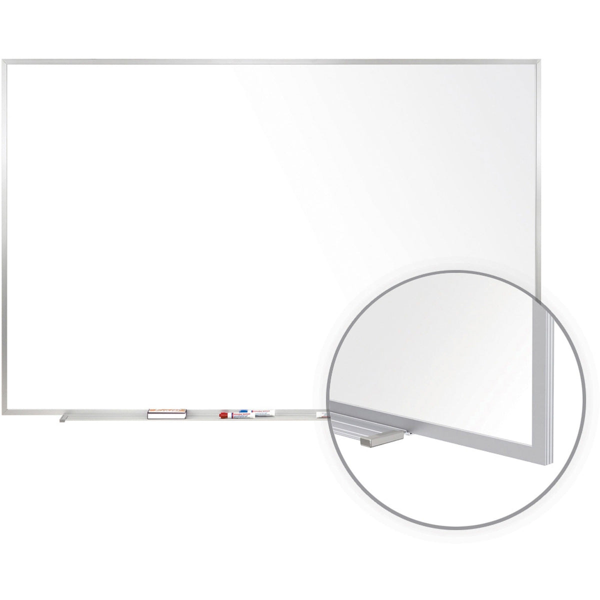 Ghent 36.43" x 48.47" Aluminum Frame Magnetic Whiteboard with 1 Marker - 2000