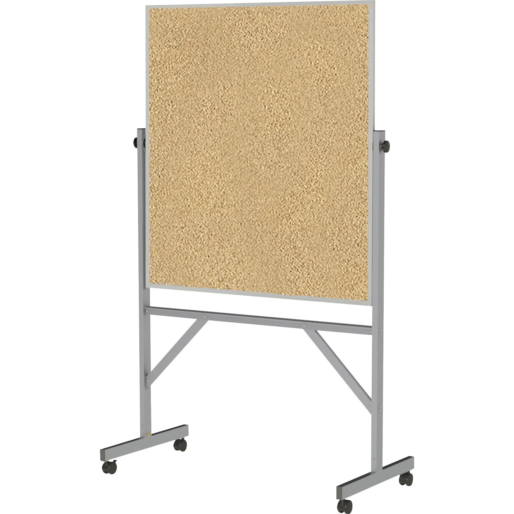 Ghent Bulletin Board 48x36 Natural Cork Surface - Portable & Lockable - Boards