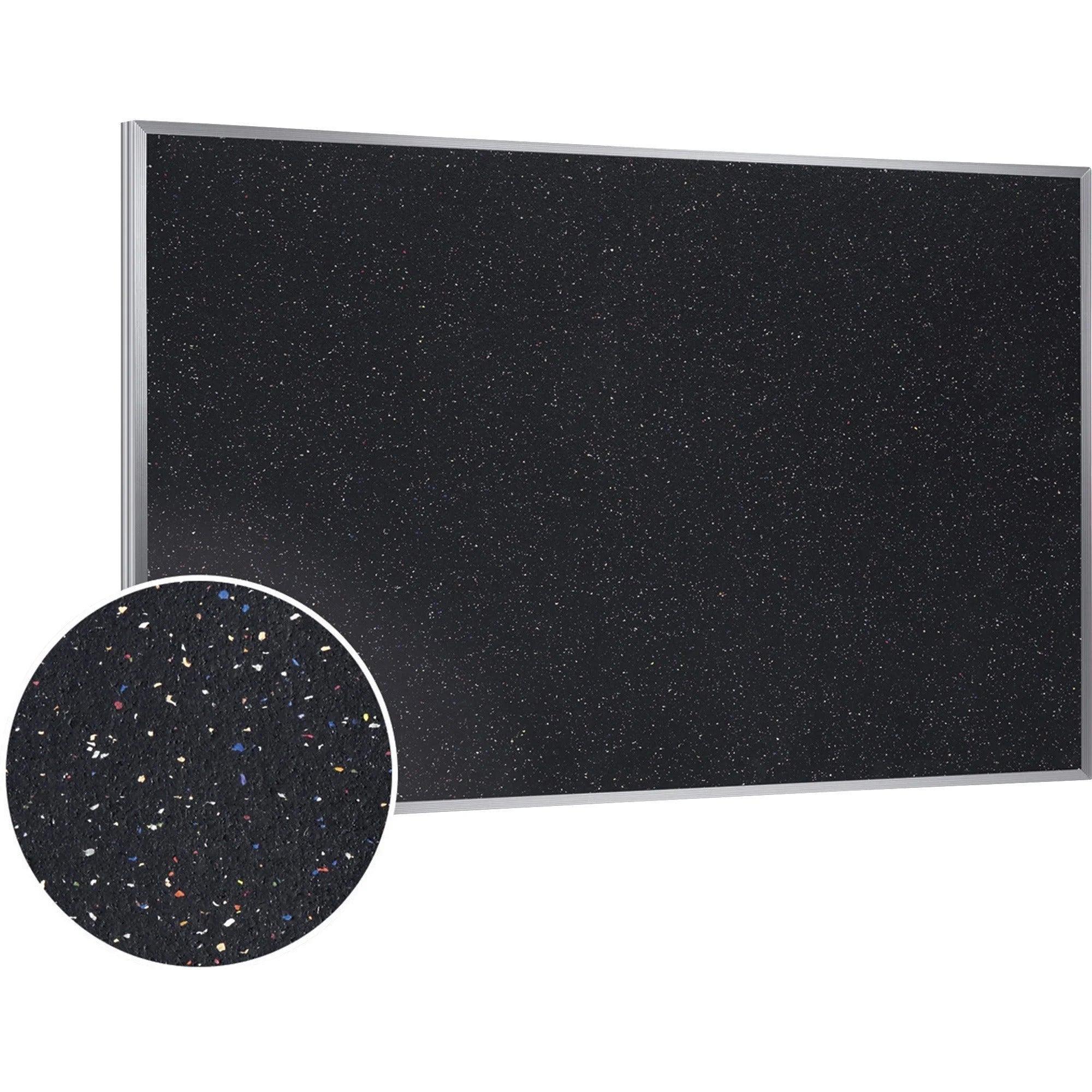 Ghent Confetti Rubber Tackboard: 48x72’’ - Self-healing Stain & Fade Resistant - Bulletin Boards