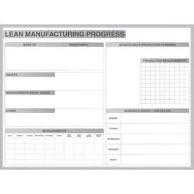 Ghent Dry Erase Board 36x24 - White Steel Surface Aluminum Frame - Boards