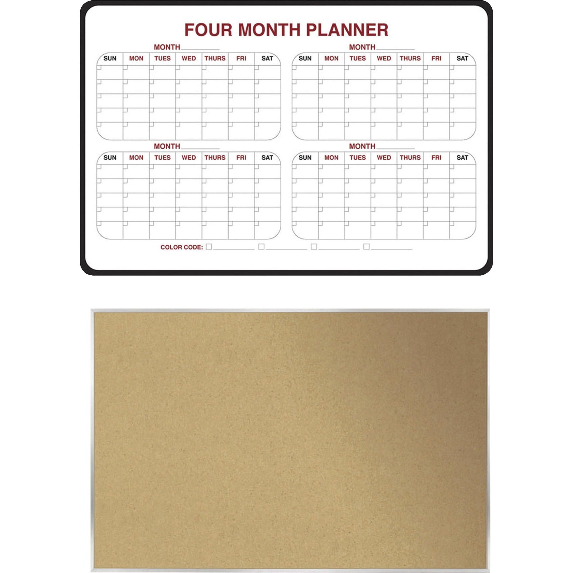 Ghent Dry Erase/Bulletin Board Kit - 2000