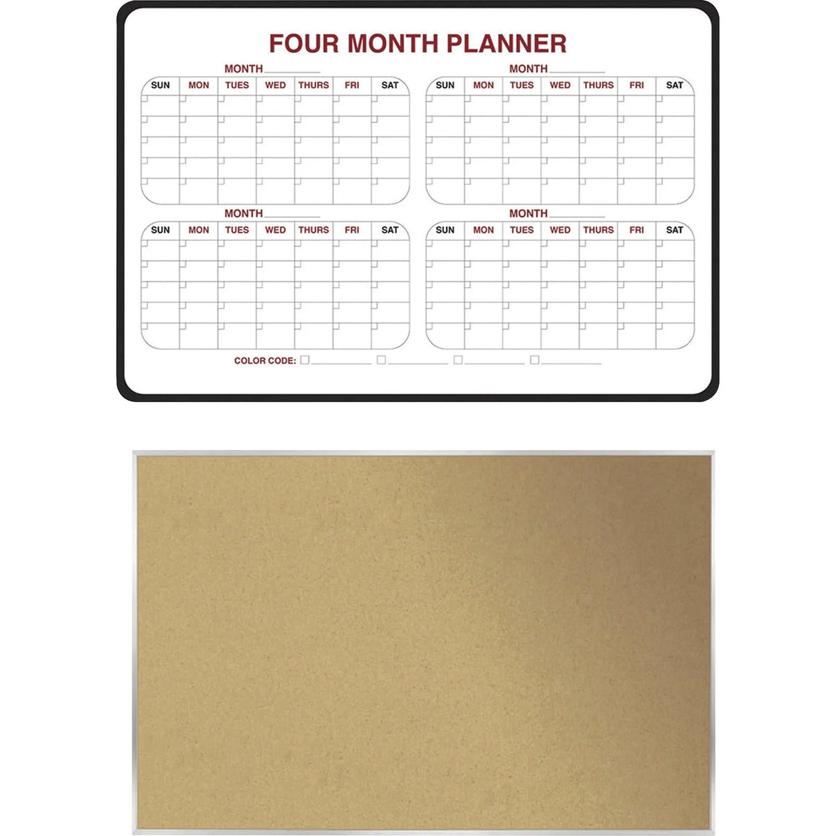 Ghent Dry Erase/Bulletin Board Kit: Cork Combo - 1 Set - Boards