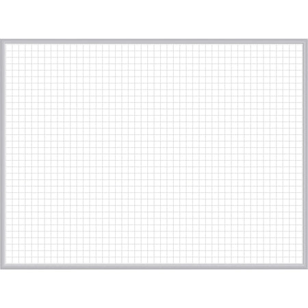 Ghent Grid Whiteboard 48x36 - Magnetic Steel Surface - Aluminum Frame - Stain Ghost Fade Resistant - Dry Erase Boards