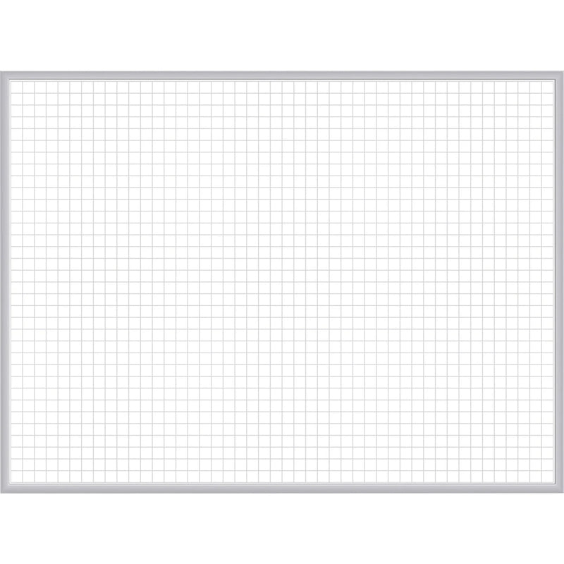 Ghent Grid Whiteboard 48x36 - Magnetic Steel Surface - Aluminum Frame - Stain Ghost Fade Resistant - Dry Erase Boards