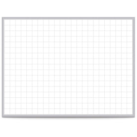 Ghent Grid Whiteboard 48x36 - Magnetic Steel Surface - Aluminum Frame - Stain Ghost Fade Resistant - Dry Erase Boards