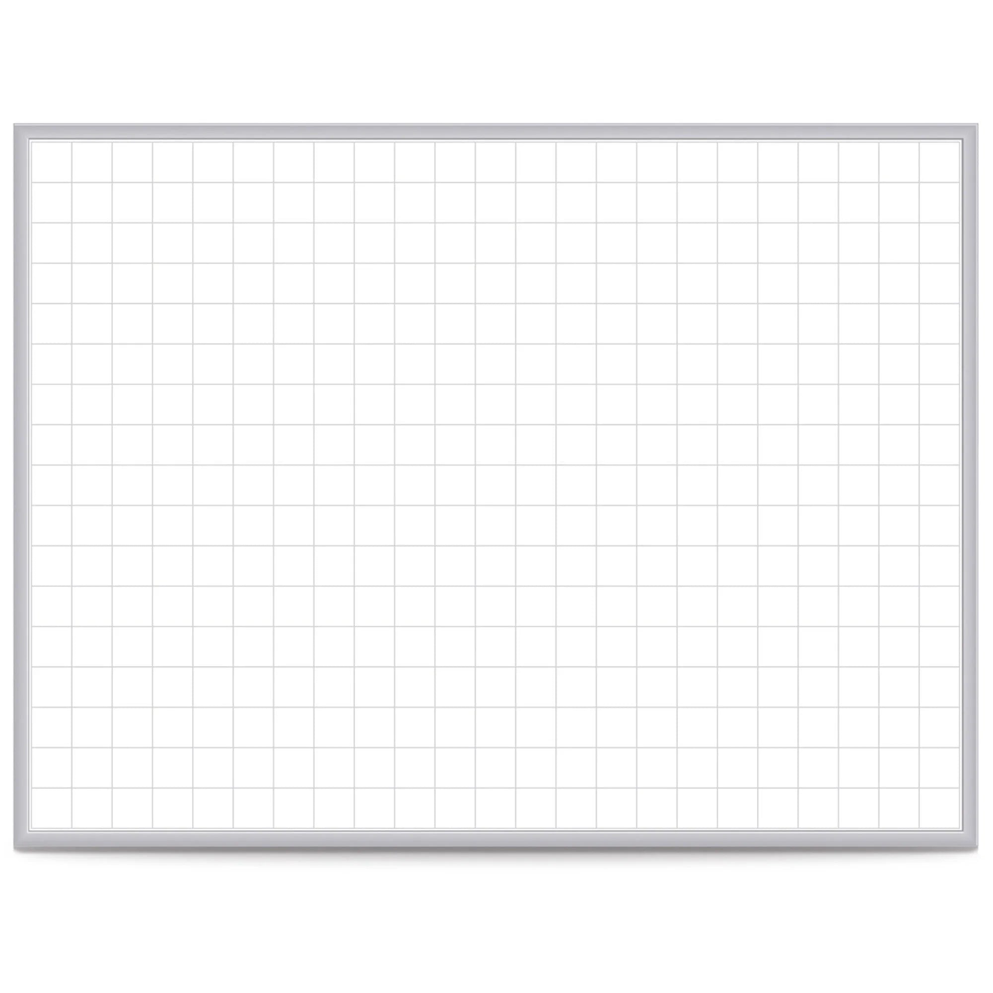 Ghent Grid Whiteboard 72x48 - Steel Surface Aluminum Frame - Magnetic Stain/Ghost/Fade Resistant - Accessory Tray - TAA