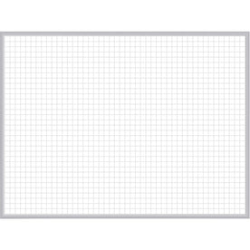 Ghent Grid Whiteboard - 8x4 ft - Magnetic Steel Surface - Aluminum Frame - Pattern - Stain Ghost Fade Resistant - Dry