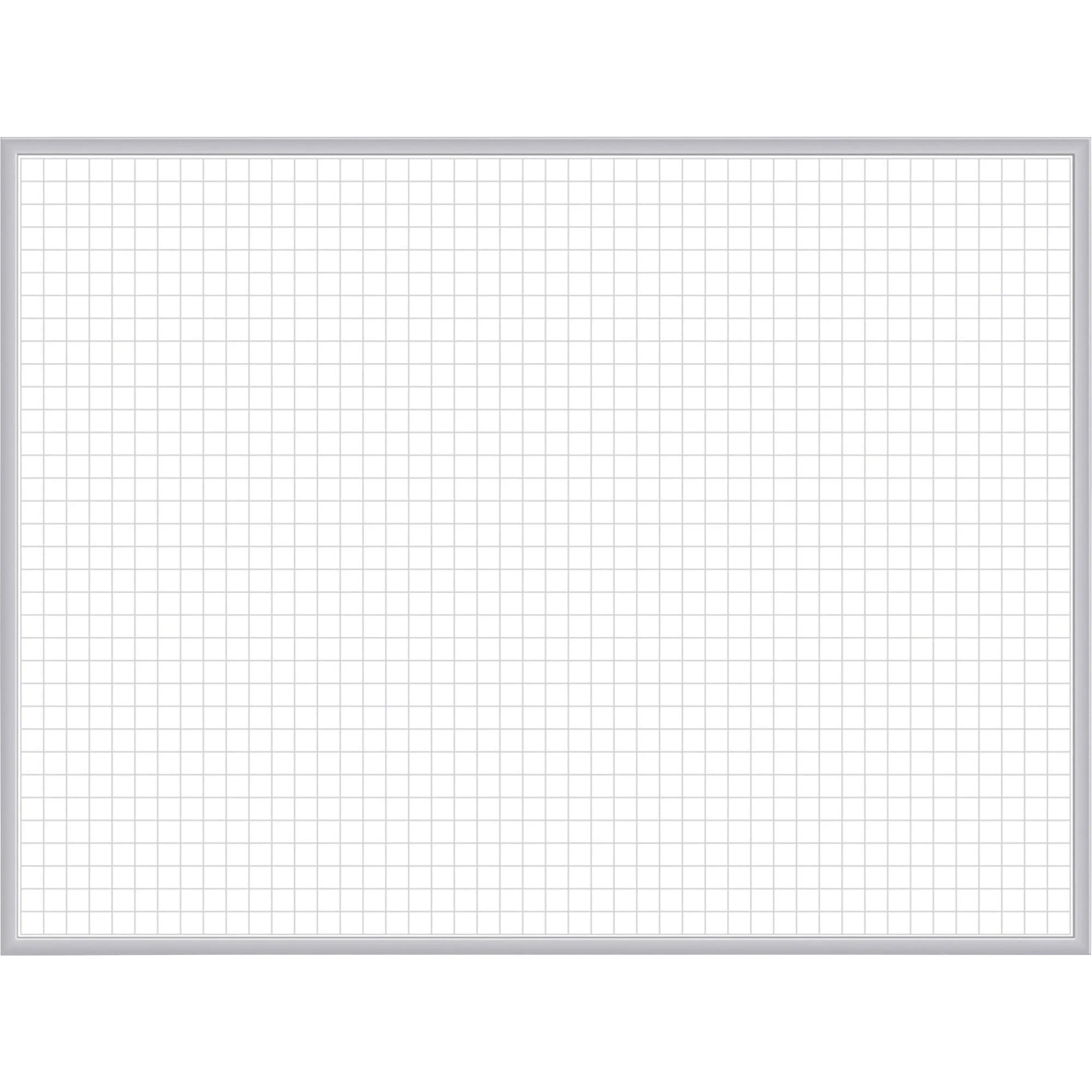 Ghent Grid Whiteboard - 8x4 ft - Magnetic Steel Surface - Aluminum Frame - Pattern - Stain Ghost Fade Resistant - Dry