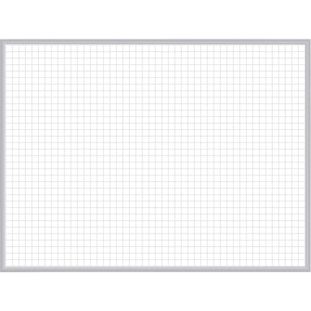 Ghent Grid Whiteboard - 8x4 ft - Magnetic Steel Surface - Aluminum Frame - Pattern - Stain Ghost Fade Resistant - Dry