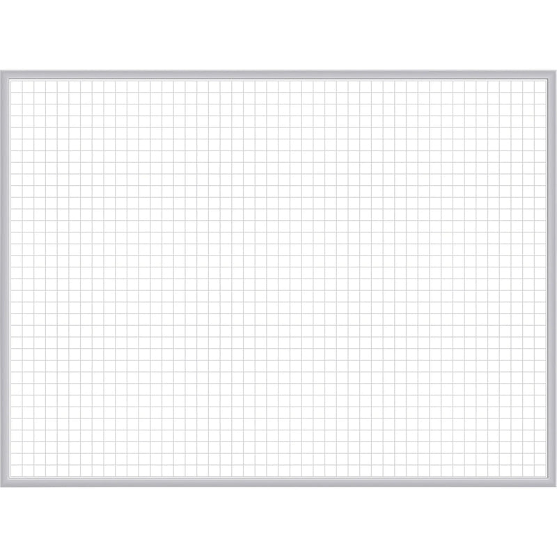 Ghent Grid Whiteboard - 8x4 ft - Magnetic Steel Surface - Aluminum Frame - Pattern - Stain Ghost Fade Resistant - Dry