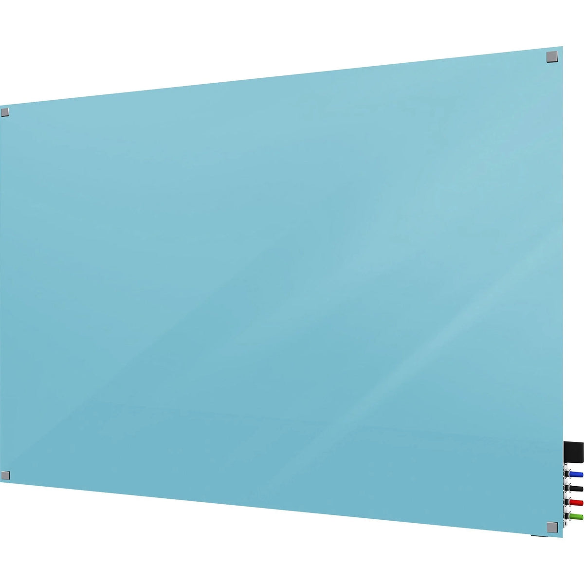 Ghent Harmony 36x24’’ Glass Dry Erase Board - Blue Back Magnetic - Boards