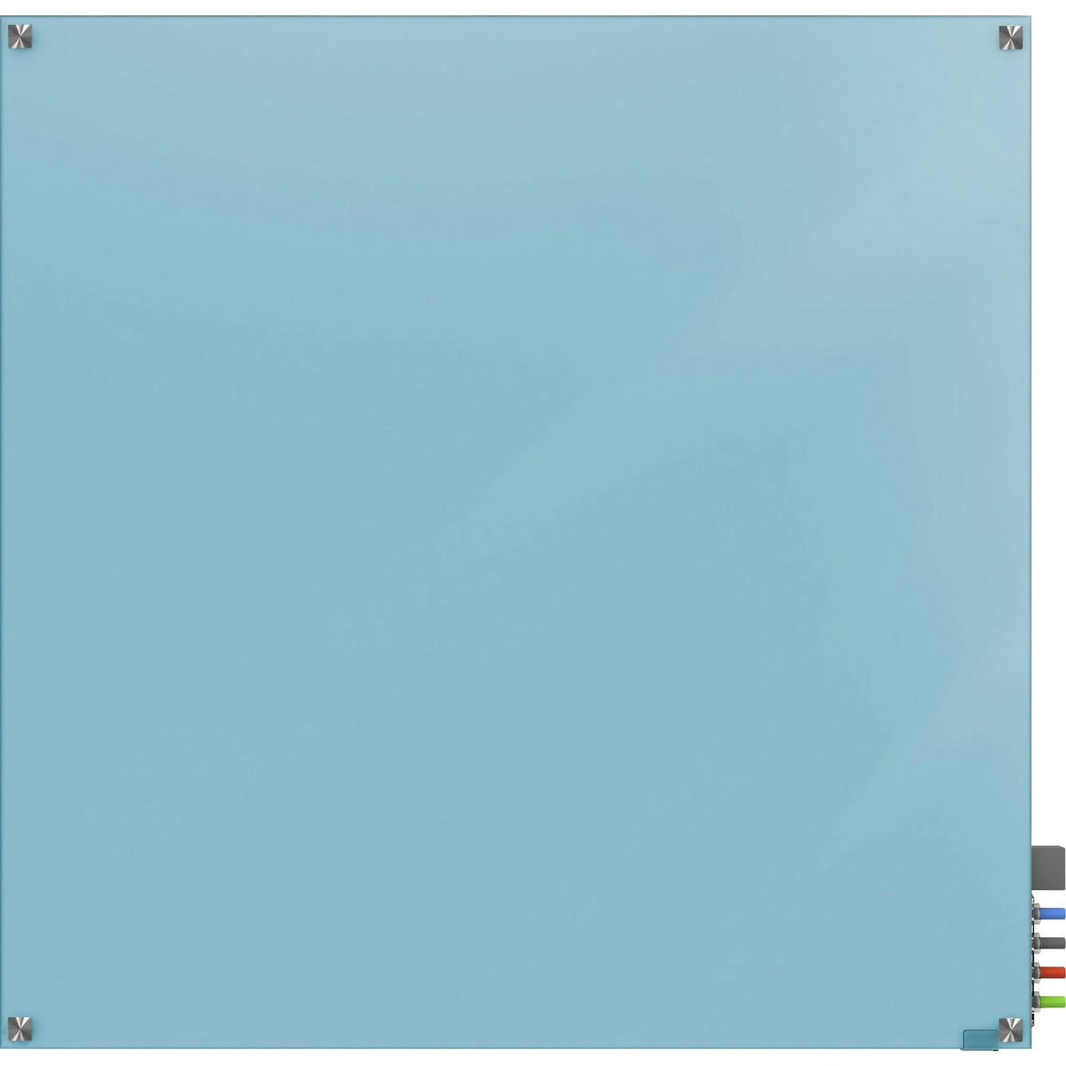 Ghent Harmony 48x48’’ Glass Dry Erase Board - Blue Back Magnetic - Boards
