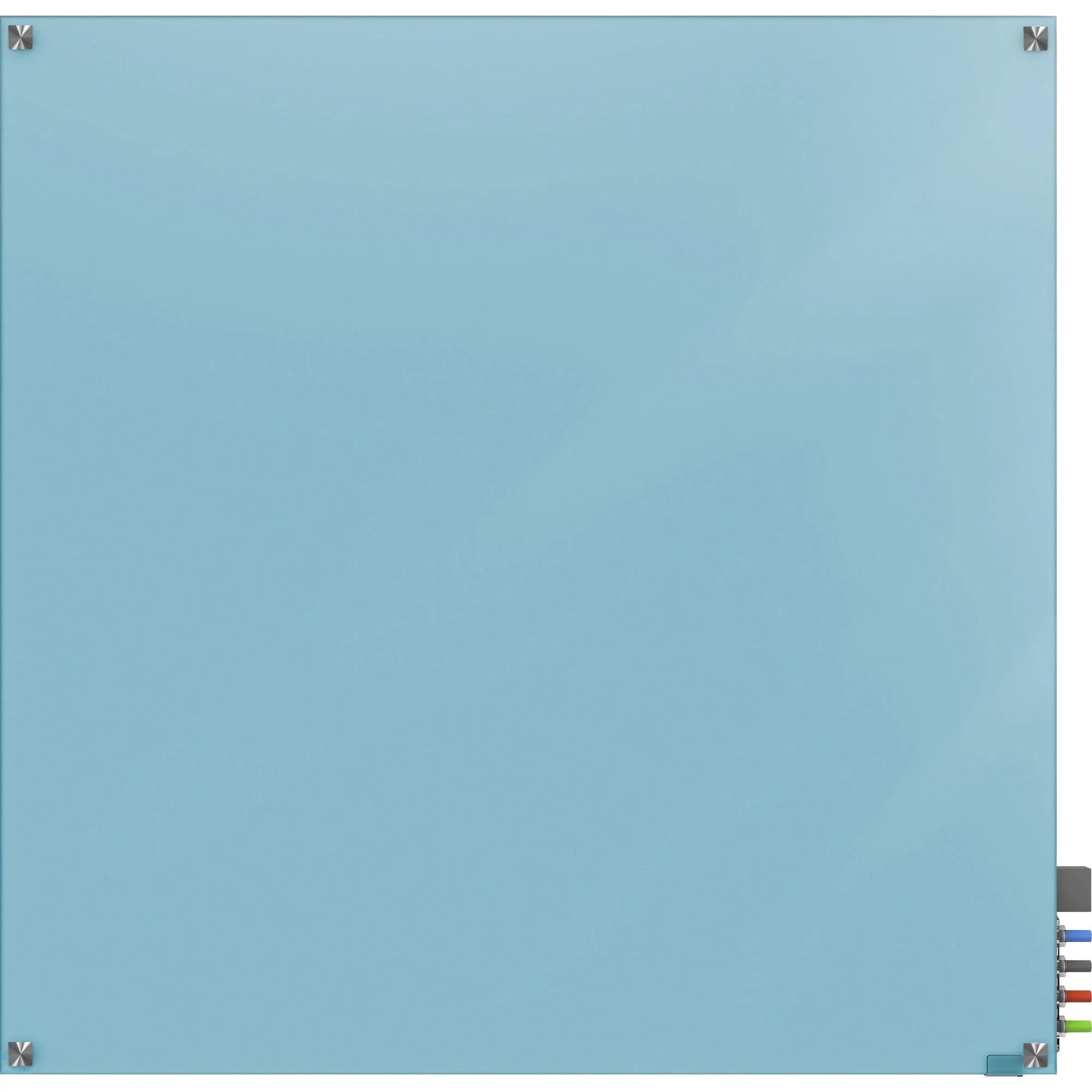 Ghent Harmony 48x48’’ Glass Dry Erase Board - Blue Back Magnetic - Boards