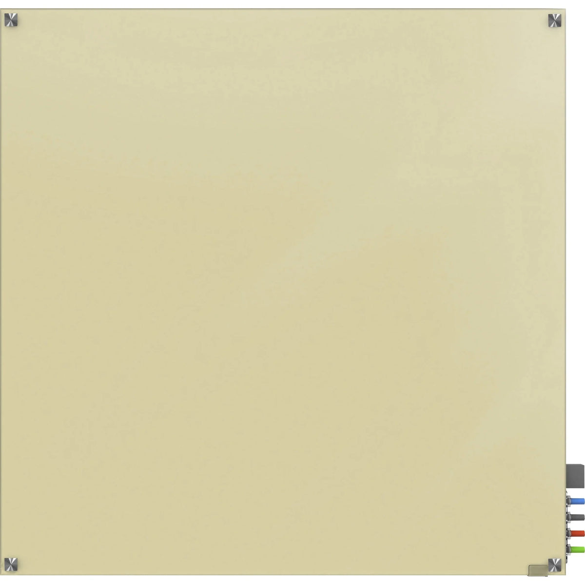 Ghent Harmony 48x48 Magnetic Glass Dry Erase Board - Beige Square - Boards