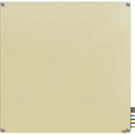 Ghent Harmony 48x48 Magnetic Glass Dry Erase Board - Beige Square - Boards