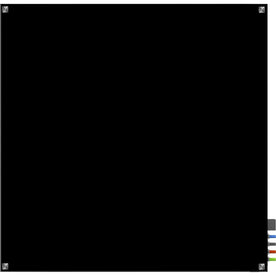 Ghent Harmony 48x48 Magnetic Glass Dry Erase Board - Black Back - Boards