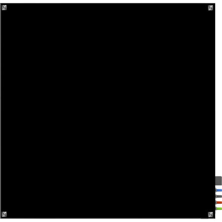Ghent Harmony 48x48 Magnetic Glass Dry Erase Board - Black Back - Boards