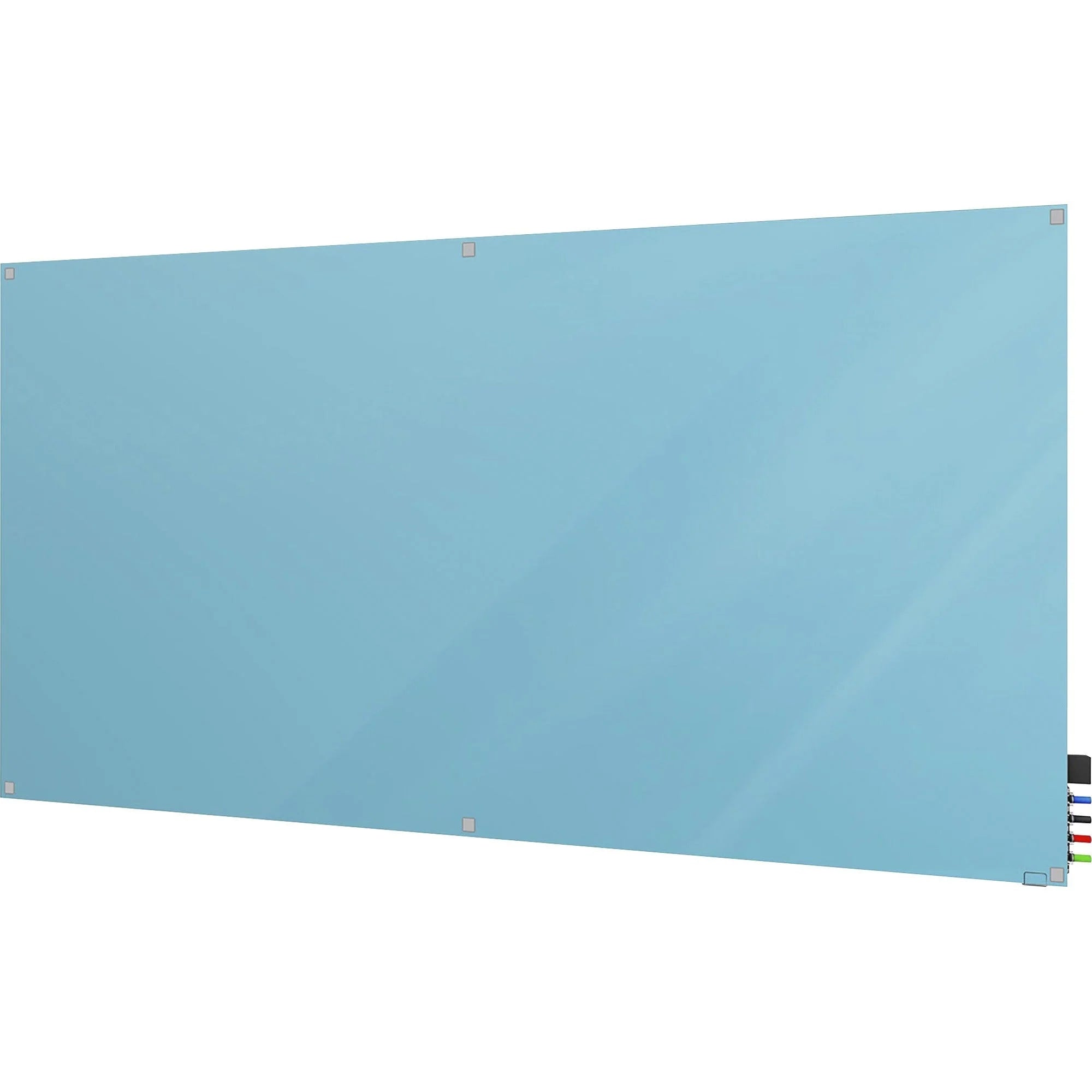 Ghent Harmony 72x48’’ Glass Dry Erase Board - Blue Back Magnetic - Boards