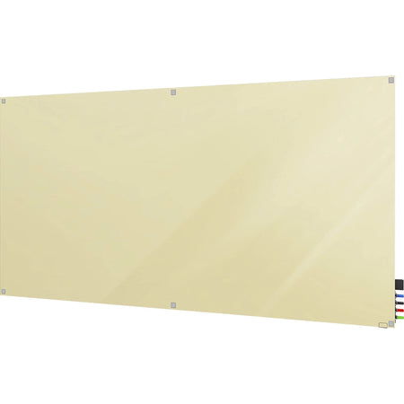 Ghent Harmony 96x48’’ Glass Dry Erase Board - Beige Back Magnetic - Boards