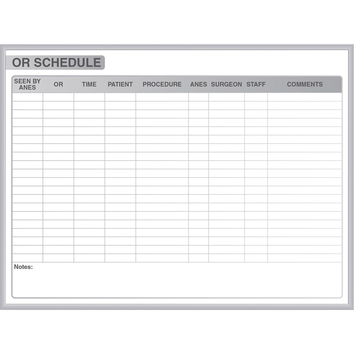 Ghent Healthcare Whiteboard - 2000