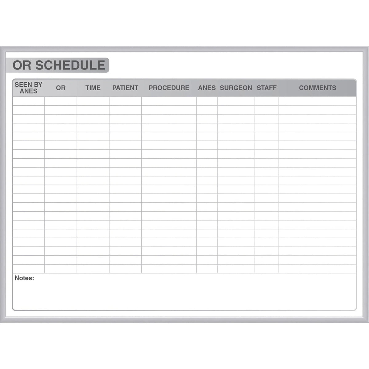 Ghent Healthcare Whiteboard: 8x4 ft Magnetic Stain & Ghost Resistant - Dry Erase Boards