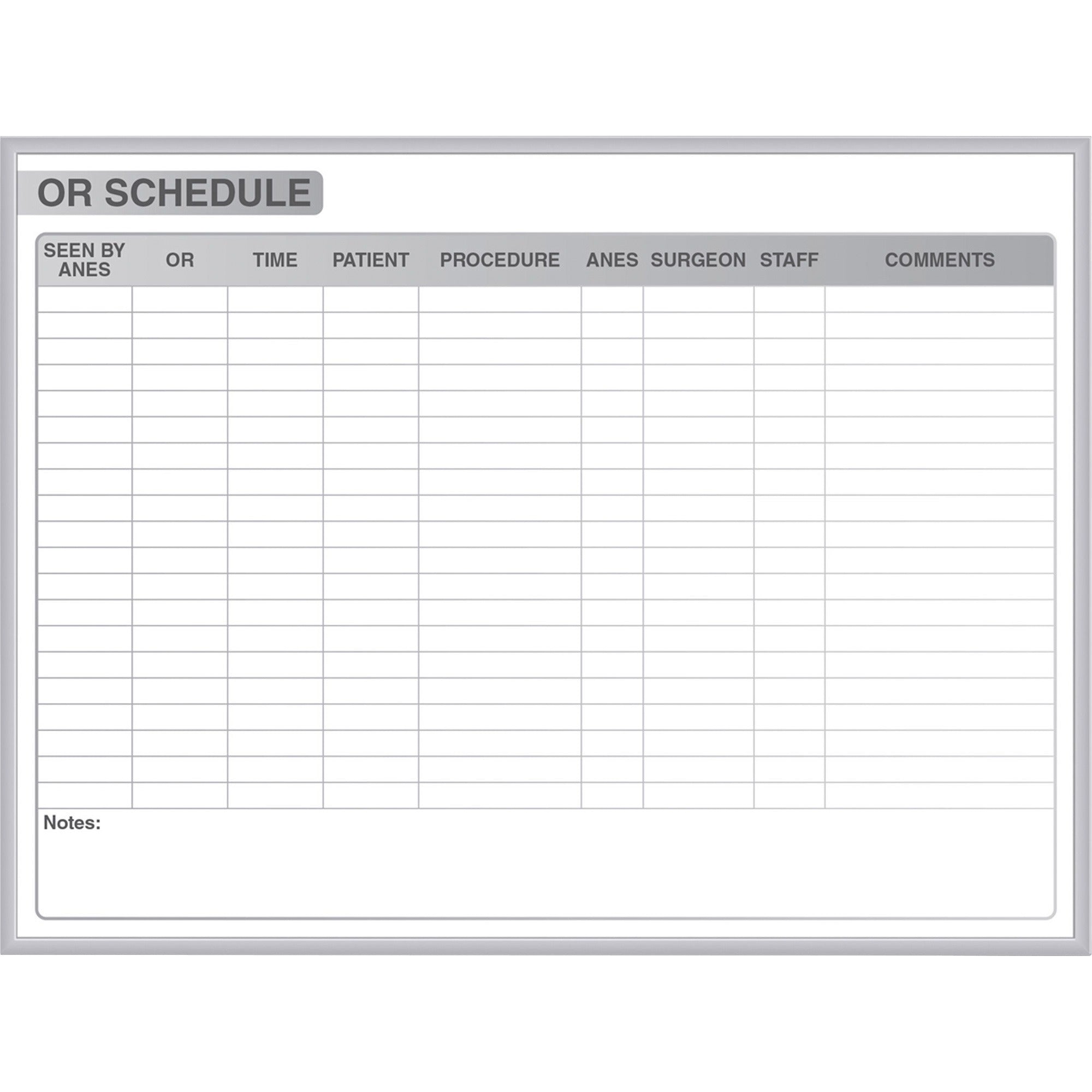 Ghent Healthcare Whiteboard - 2000