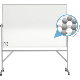Ghent Hygienic Porcelain Mobile Whiteboard - 72x48’’ - Aluminum Frame - Dry Erase Boards