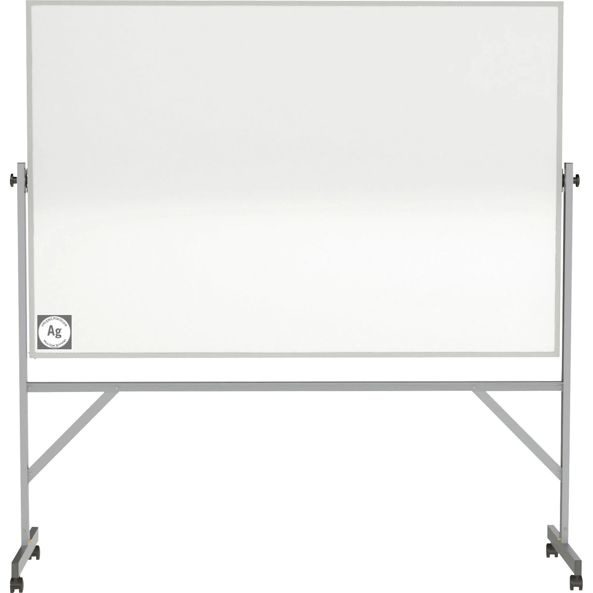 Ghent Hygienic Porcelain Mobile Whiteboard - 72x48’’ - Aluminum Frame - Dry Erase Boards