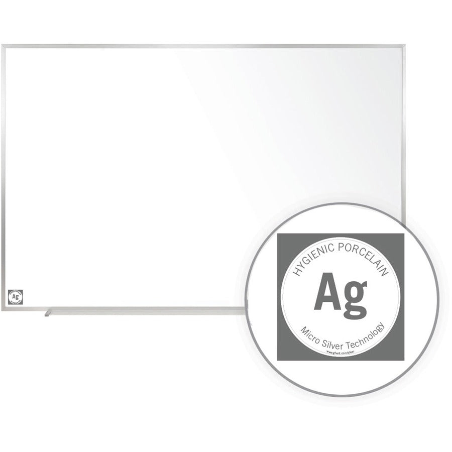 Ghent Hygienic Porcelain Whiteboard with Aluminum Frame - Alternate-Image2