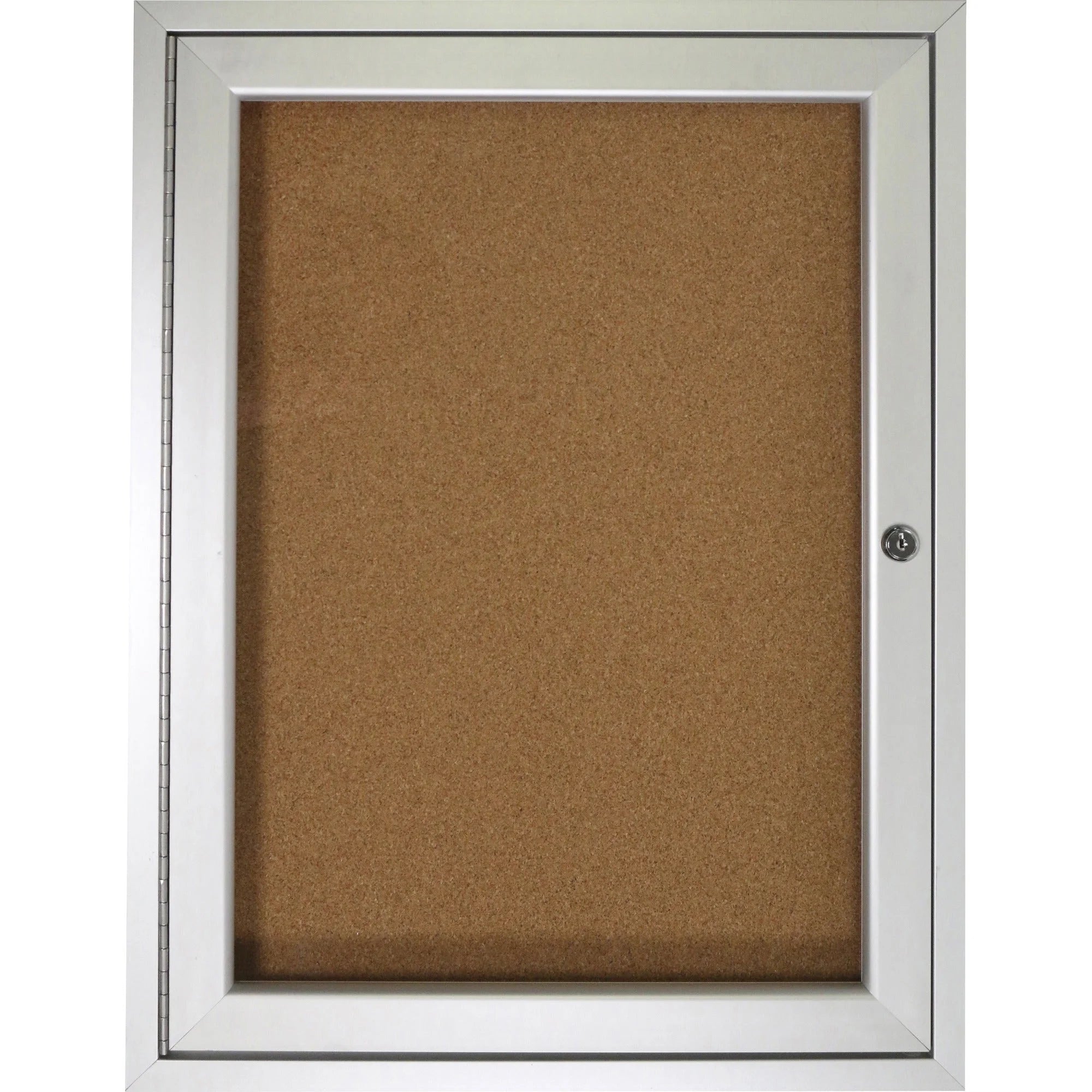 Ghent Indoor Bulletin Board: 36x24 Cork Surface Shatter Resistant - Enclosed Boards