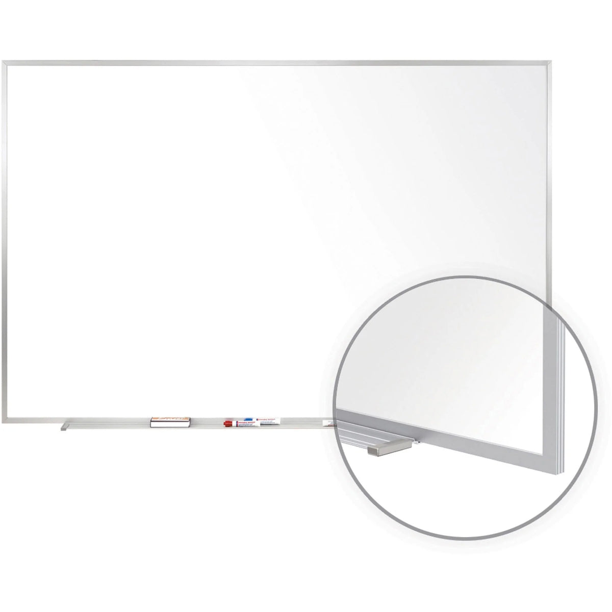 Ghent M1-48-4 Porcelain Magnetic Whiteboard - 8x4 ft - Aluminum Frame - Dry Erase Boards
