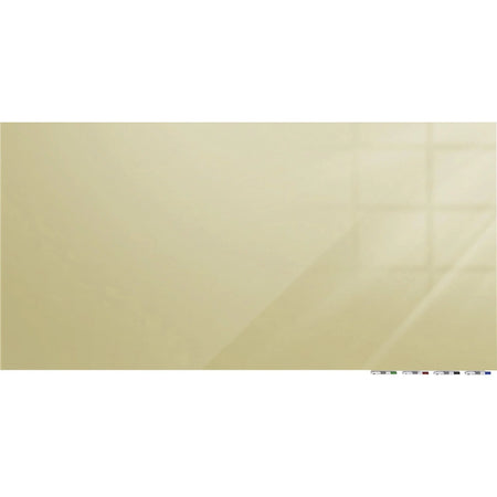 Ghent Magnetic Aria 48x36 Beige Glass Whiteboard - Horizontal Eraser Included - Dry Erase Boards