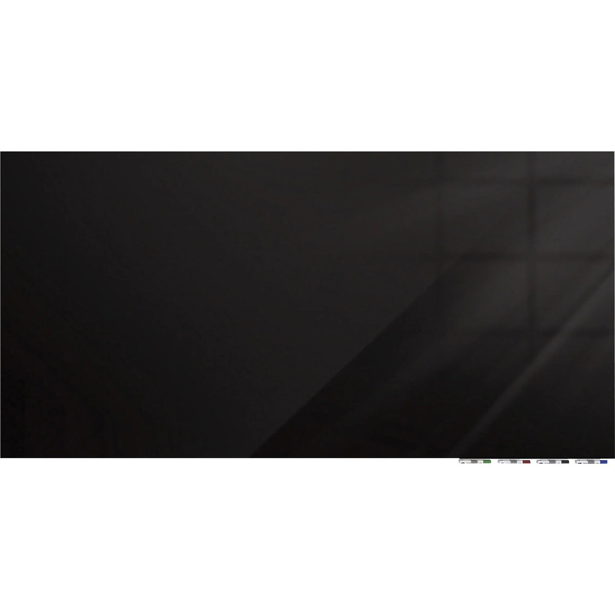 Ghent Magnetic Aria 48x36 Black Glass Whiteboard - Dry Erase Boards