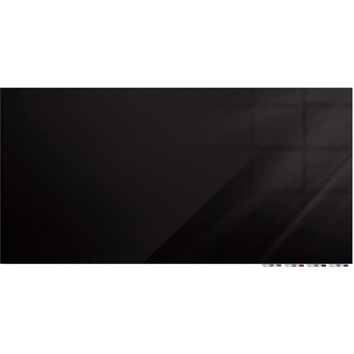 Ghent Magnetic Aria 60x36 Black Glass Whiteboard - Dry Erase Boards