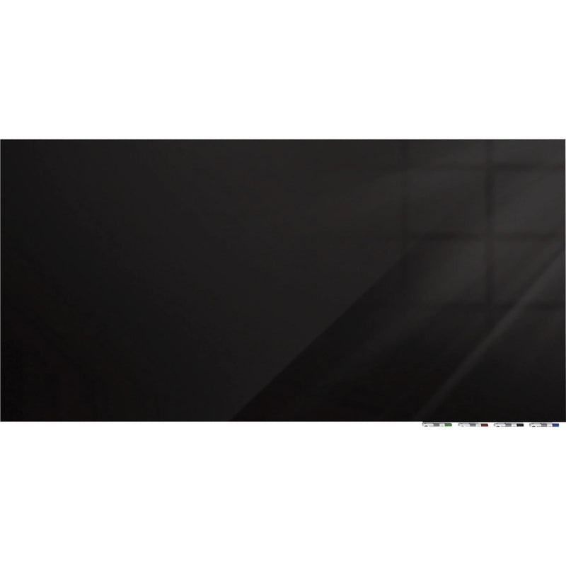 Ghent Magnetic Aria 60x48 Black Glass Whiteboard - Eraser Included - Dry Erase Boards