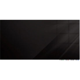 Ghent Magnetic Aria 72x36 Black Glass Whiteboard - Dry Erase Boards