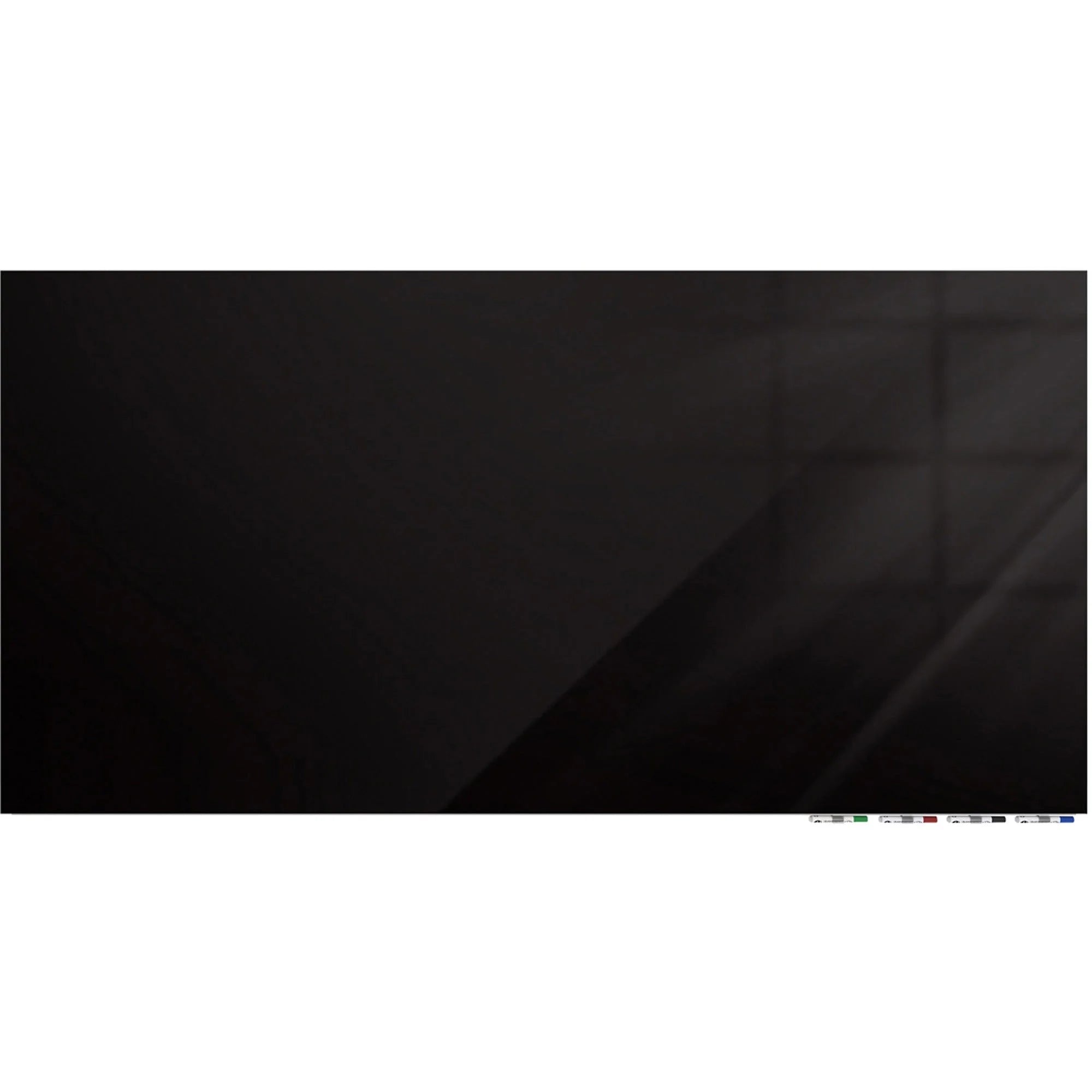Ghent Magnetic Aria 72x36 Black Glass Whiteboard - Dry Erase Boards