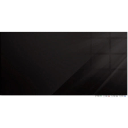 Ghent Magnetic Aria 72x36 Black Glass Whiteboard - Dry Erase Boards