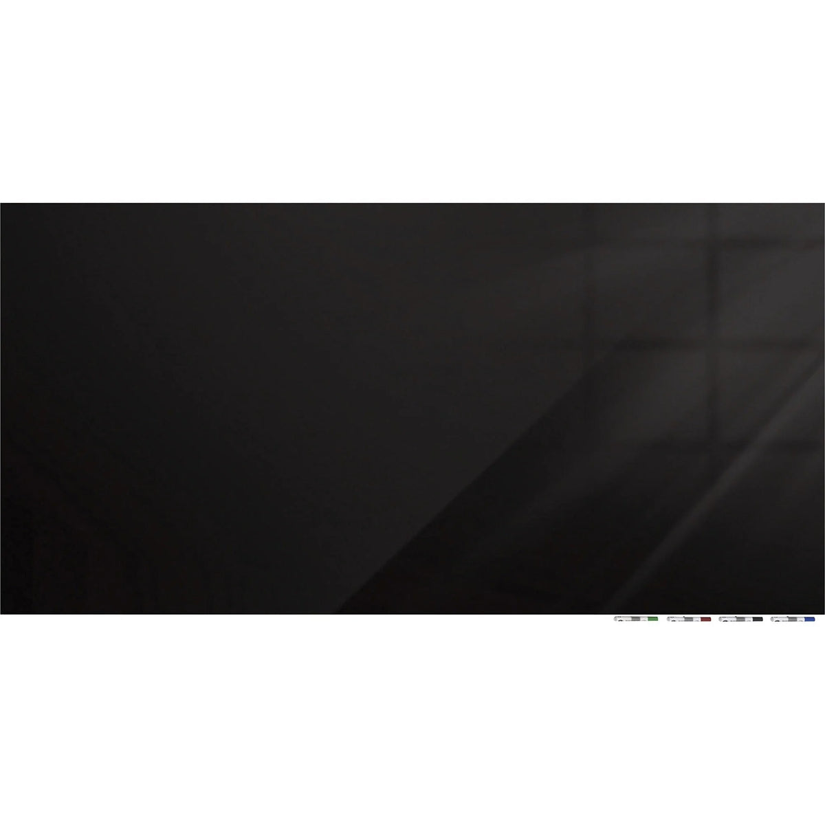 Ghent Magnetic Aria 96’’x48’’ Black Glass Whiteboard - Dry Erase Boards