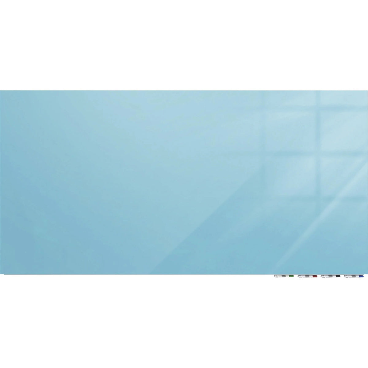 Ghent Magnetic Aria 96’’x48’’ Blue Glass Whiteboard - Dry Erase Boards
