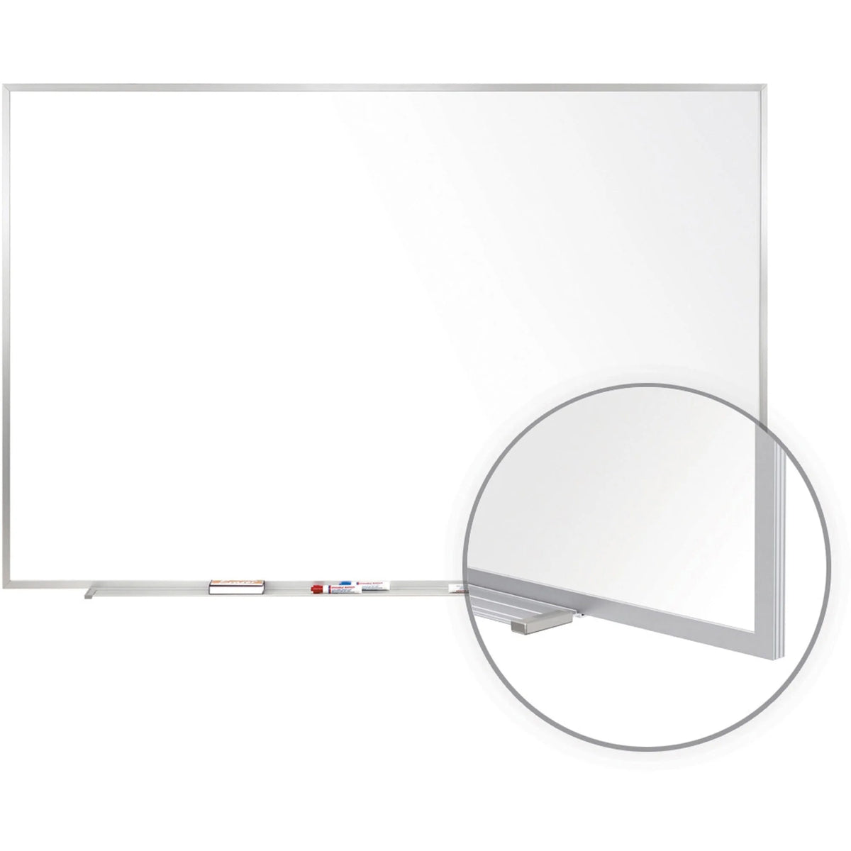 Ghent Magnetic Whiteboard 36.43’’ x 48.47’’ Aluminum Frame - Stain Scratch Dent Resistant - Marker Included - Dry Erase