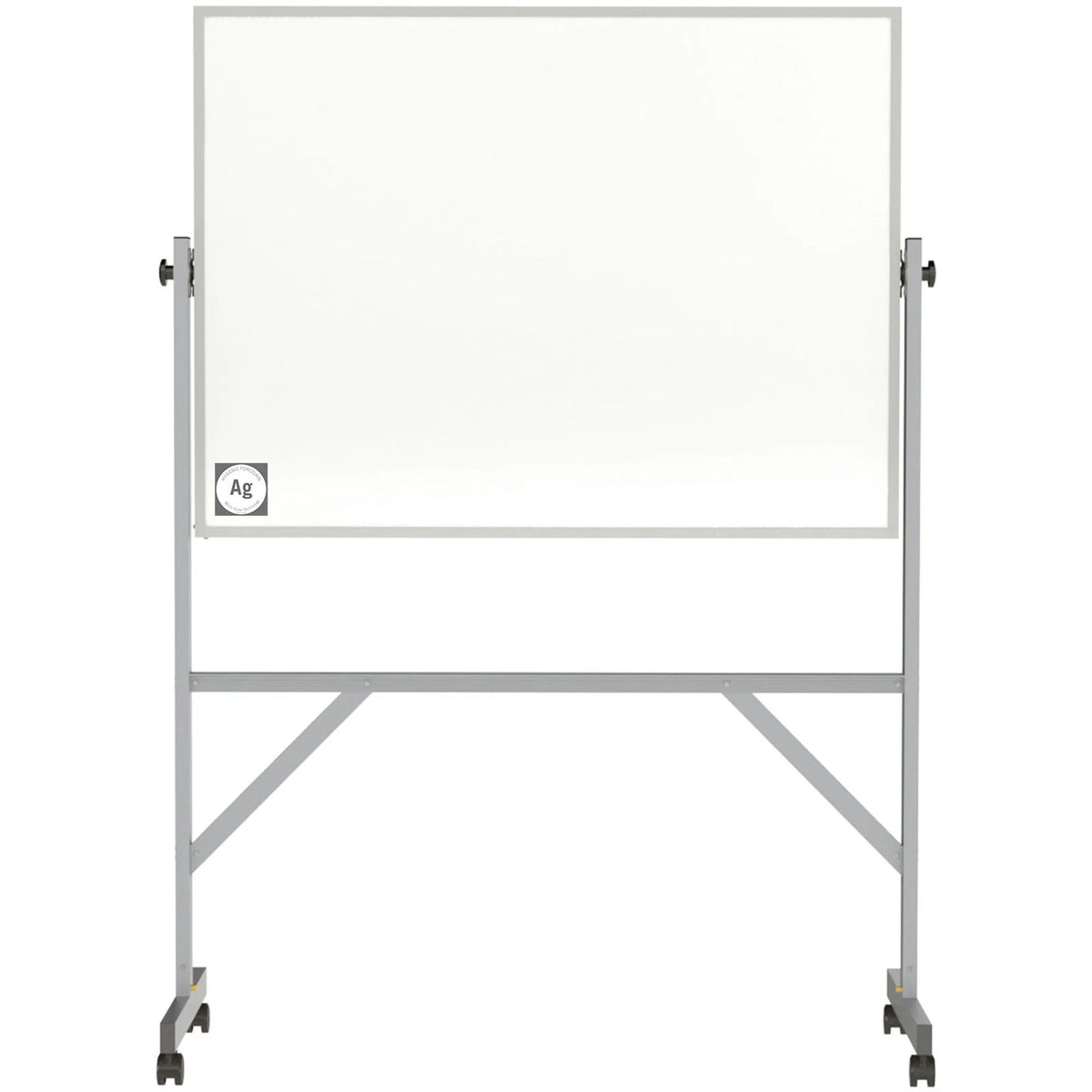 Ghent Mobile Whiteboard: 48x36’’ Hygienic Porcelain Surface Aluminum Frame - Dry Erase Boards