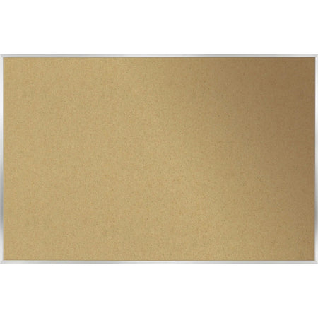 Ghent Natural Cork Bulletin Board - 48’’x12’ - Self-healing Laminated - Satin Aluminum Frame - Boards